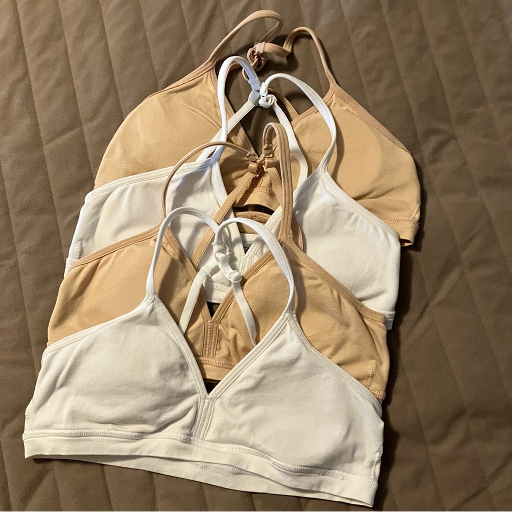 Set of 4 Nude & Whitw Sports Bras